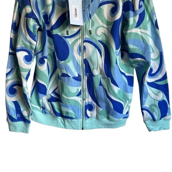 Hill House The Allie Zip-Up Ocean Kaleidoscope Hoodie Jacket NWT - Picture 6 of 14